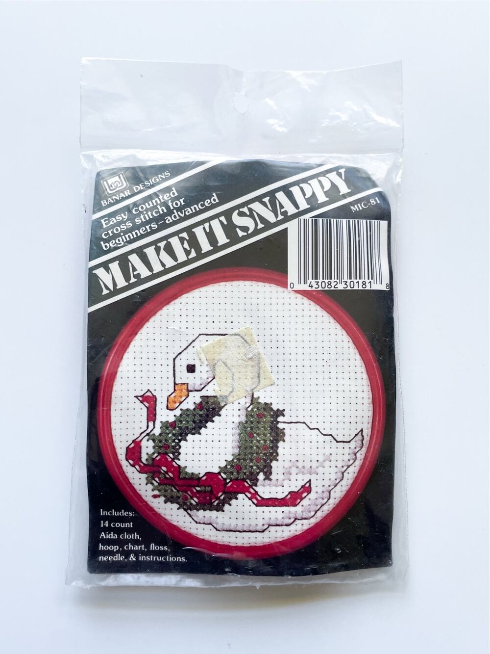 NEW Vintage Banar Designs Mini Counted Cross Stitch Kit Christmas Goose